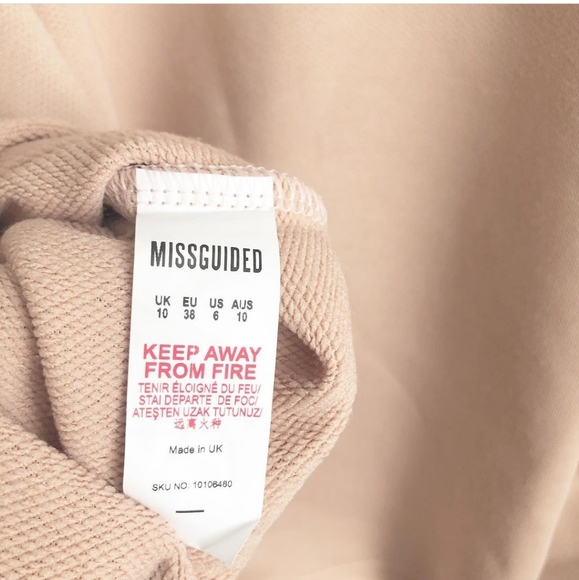 Missguided blush ‘Calabasas’ oversized sweatshirt - Picture 6 of 8